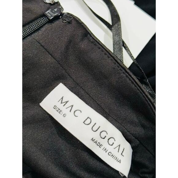 Mac Duggal Black Style No. 68166 halter neckline open back sequin bodice sz 6 - Picture 10 of 15